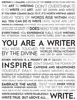 Paperback The Writing Manifesto Writer's Journal - Creative Inspiration for Writers, Authors & Poets - Blank Lined Notebook Book