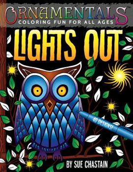 Paperback OrnaMENTALs Lights Out: 40 Lighthearted Designs to Color with Dramatic Black Backgrounds Book