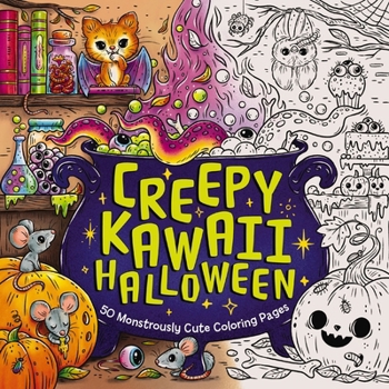 Paperback Creepy Kawaii Halloween: 50 Monstrously Cute Coloring Pages Book