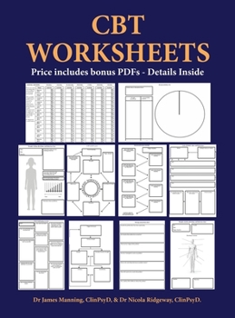 Hardcover CBT Worksheets: CBT worksheets for CBT therapists in training: Formulation worksheets, generic CBT cycle worksheets, thought records, Book