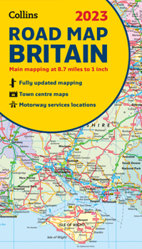 Paperback Collins Road Atlas - 2023 GB Map of Britain: Folded Road Map Book