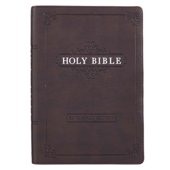 Leather Bound KJV Bible Giant Print Full Size Black [Large Print] Book