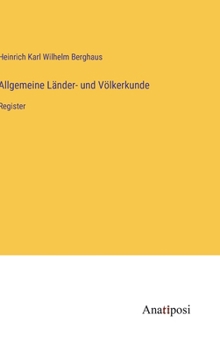 Hardcover Allgemeine Länder- und Völkerkunde: Register [German] Book