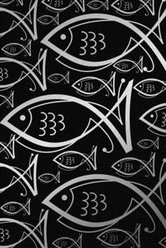 Notes: Fish symbol, Christian symbols, jesus fish symbol, spiritual diary, notebook with fish. Format A5, 120 pages, discreet light grey lined.