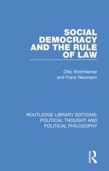 Paperback Social Democracy and the Rule of Law Book