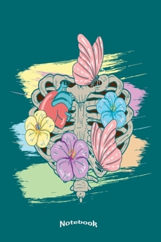 My Pastel Goth Notebook: Colorful Notebook, Diary or Journal Gift for Pastel Goth Subculture Ribcage, Flowers and Butterfly Fans and Lovers for with ... Cream Paper, Glossy Finished Soft Cover