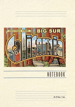Paperback Vintage Lined Notebook Greetings from Big Sur, California Book