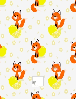 Note: Lime & Foxes Journal for girls cute animals notebook : Cute gift for Women and Girls | 8.5 x 11 – 110 Line Pages - Journal, Notebook, Diary, Composition Book