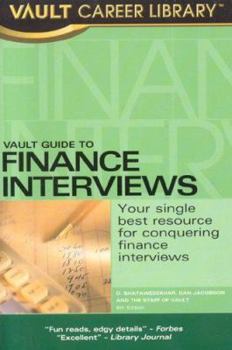 Paperback Vault Guide to Finance Interviews Book