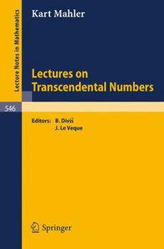 Paperback Lectures on Transcendental Numbers Book