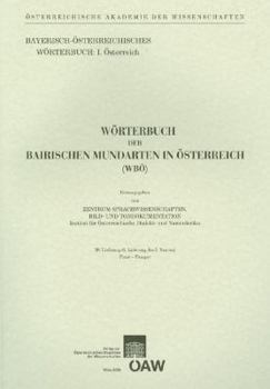 Paperback Worterbuch Der Bairischen Mundarten in Osterreich (Wbo): Tunst - Twasper [German] Book