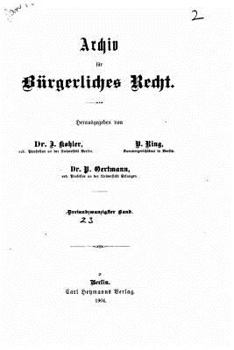 Paperback Archiv fur burgerliches Recht [German] Book