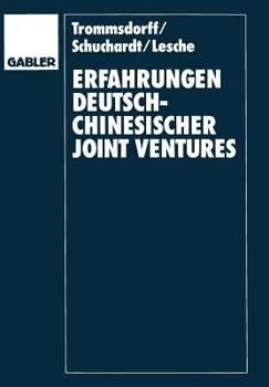 Paperback Erfahrungenglish Deutsch-Chinesischer Joint Venglishtures [German] Book