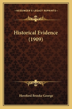 Paperback Historical Evidence (1909) Book