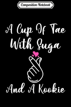 Paperback Composition Notebook: A Cup Of Tea With Sugar And A Cookie - Korean Finger Hearts Journal/Notebook Blank Lined Ruled 6x9 100 Pages Book