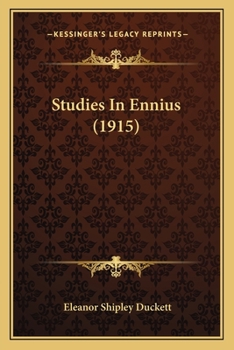 Paperback Studies In Ennius (1915) Book