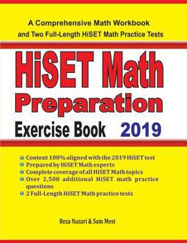 Paperback HiSET Math Preparation Exercise Book: A Comprehensive Math Workbook and Two Full-Length HiSET Math Practice Tests Book