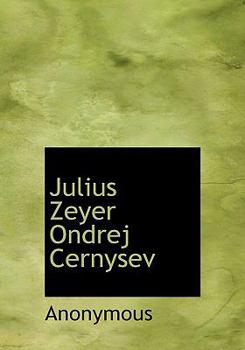 Hardcover Julius Zeyer Ondrej Cernysev [Czech] Book