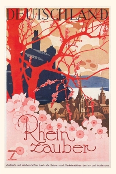 Paperback Vintage Journal Germany with Flowers Travel Poster Book