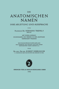 Paperback Die Anatomischen Namen: Ihre Ableitung und Aussprache [German] Book