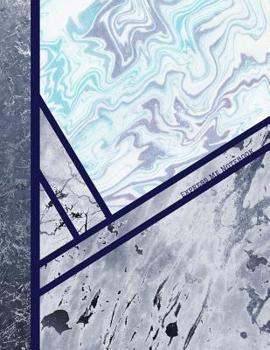 Paperback Express Me Notebook: Navy Blue & Teal Green Marble College Ruled Composition Writing Notebook Book