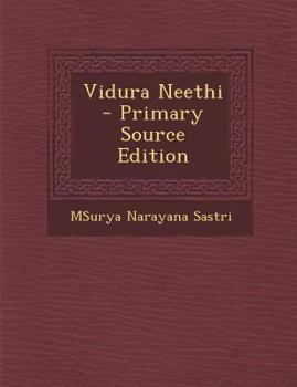 Paperback Vidura Neethi - Primary Source Edition [Telugu] Book