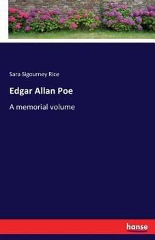 Paperback Edgar Allan Poe: A memorial volume Book