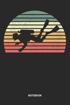 Notebook: Retro Vintage diving Themed Notebook (6x9 inches) with Blank Pages ideal as a aquaholic scuba dive water sports Journal. Perfect as a ... vacation lovers. Gift for Kids, Men and Women