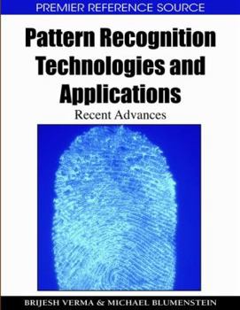 Hardcover Pattern Recognition Technologies and Applications: Recent Advances Book