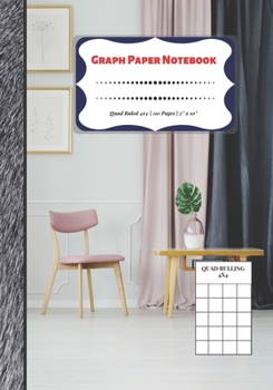 Paperback Graph Paper Notebook: Quad Ruled 4x4 - 110 Pages - 7" x 10" Squared Graphing Paper * Blank Notebook * Grid Paper * Softback ...(Composition Book