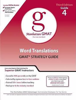 Paperback Word Translations GMAT Strategy Guide (Manhattan Gmat Prep) Book