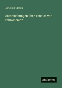 Paperback Untersuchungen über Timaios von Tauromenion [German] Book