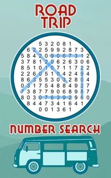 Paperback Road Trip Number Search: Travel Size Activity Book with 105 Puzzles [Large Print] Book