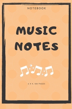 Paperback Notebook: Music Notes Book