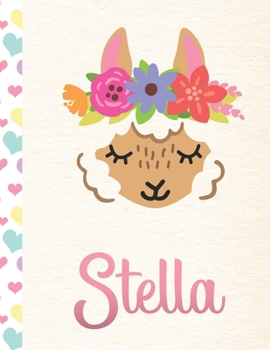 Paperback Stella: 2020. Personalized Weekly Llama Planner For Girls. 8.5x11 Week Per Page 2020 Planner/Diary With Pink Name Book