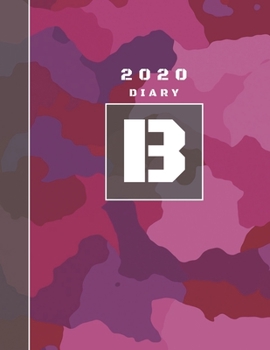 Paperback Personalised 2020 Diary Week To View Planner: A4 Letter A Pink Camo Camouflage Organiser And Planner For The Year Ahead, School, Business, Office, Wor Book