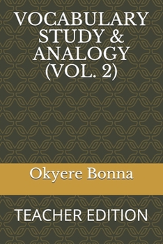 Paperback Vocabulary Study & Analogy (Vol. 2): Teacher Edition Book