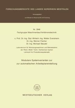 Paperback Modulare Systemvarianten Zur Automatischen Arbeitsplanerstellung [German] Book