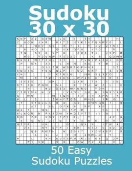 Paperback Sudoku 30 x 30 50 Easy Sudoku Puzzles Book