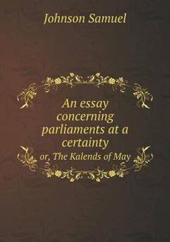 Paperback An essay concerning parliaments at a certainty or, The Kalends of May Book