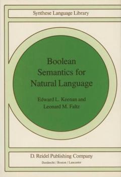 Hardcover Boolean Semantics for Natural Language Book