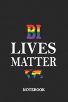 BI LIVES MATTER Notebook: 6x9 inches - 110 graph paper, quad ruled, squared, grid paper pages • Greatest LGBTQ Rainbow Worldwide Journal • Gift, Present Idea