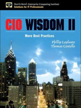 Hardcover CIO Wisdom II: More Best Practices Book