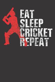 Paperback Notebook: College Ruled 6x9 120 Pages Cricket Sports Player Coach Gift Book