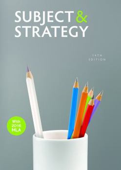Paperback Subject and Strategy: A Writer's Reader Book
