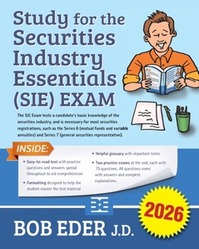 Paperback Study for the Securities Industry Essentials (SIE) Exam Book