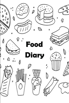 Paperback Food Diary: 52-Week Book