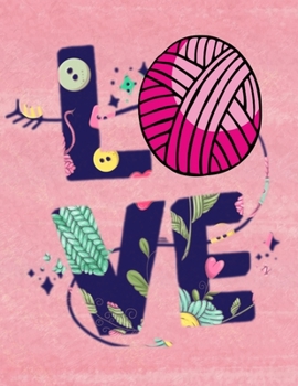 Paperback Knitting Graph Paper Notebook: Knitter's Jounal 4:5 Ratio Grid Paper and Extra Notes Knitting Love Cover Book