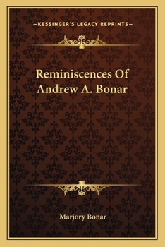 Paperback Reminiscences Of Andrew A. Bonar Book