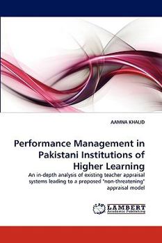 Paperback Performance Management in Pakistani Institutions of Higher Learning Book